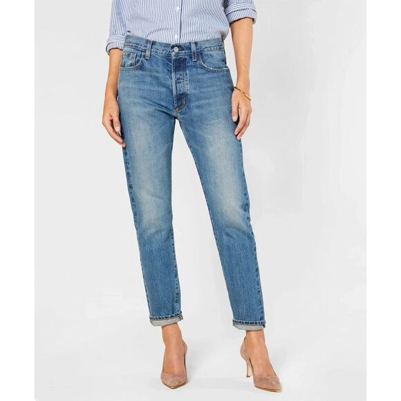 Outerknown Women's SEA Generation Slim Jeans Blue Size 27 Mid Rise Denim - Picture 2 of 11